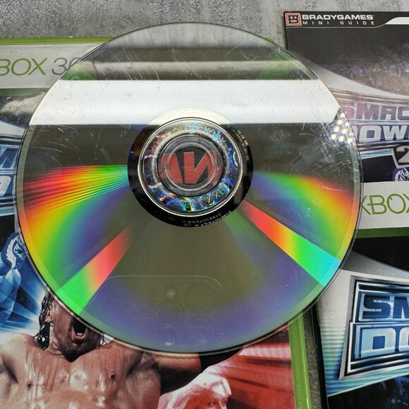 WWE Smackdown Vs Raw 2007 (Microsoft Xbox 360, 2006) CIB w/ Manual & Guide - Picture 2 of 6